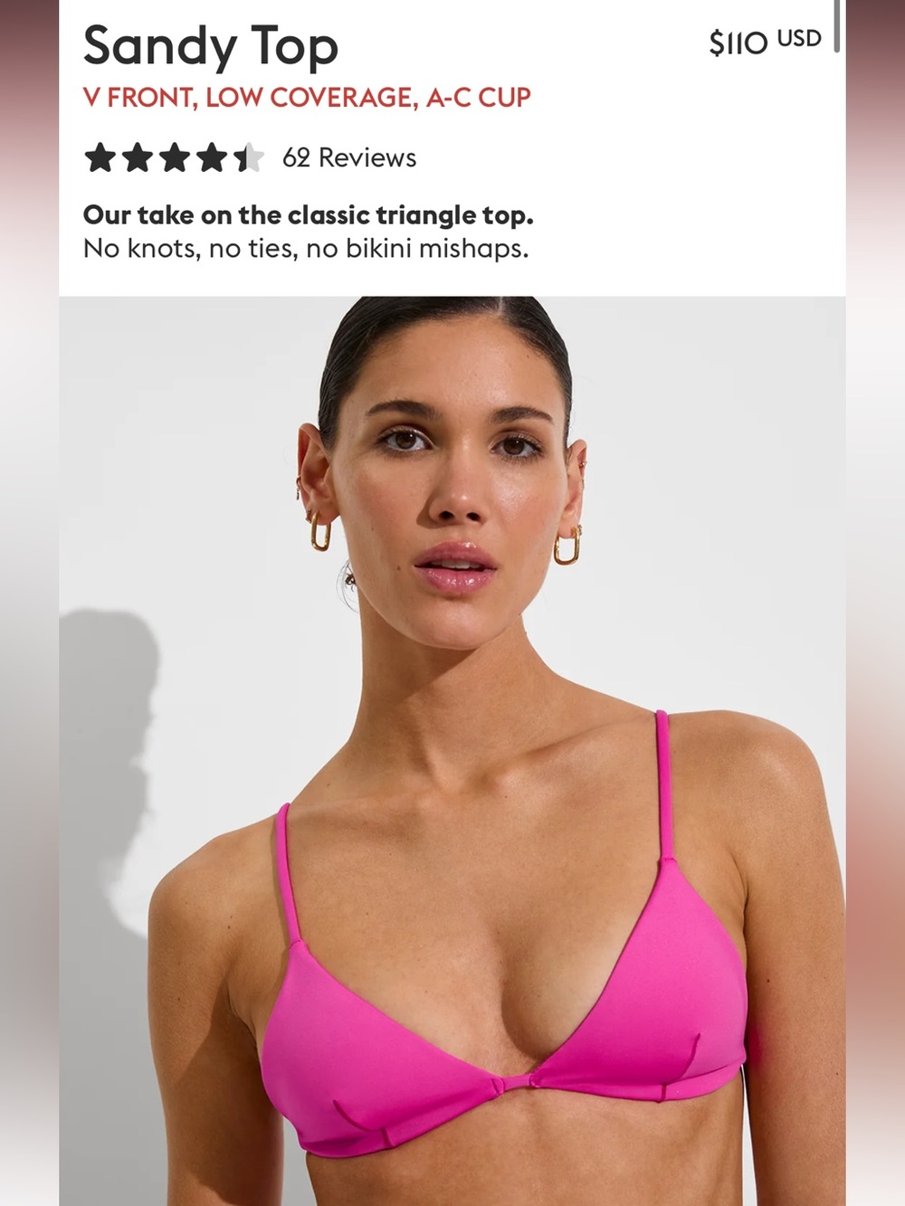 NWT left on Friday Sandy bikini top